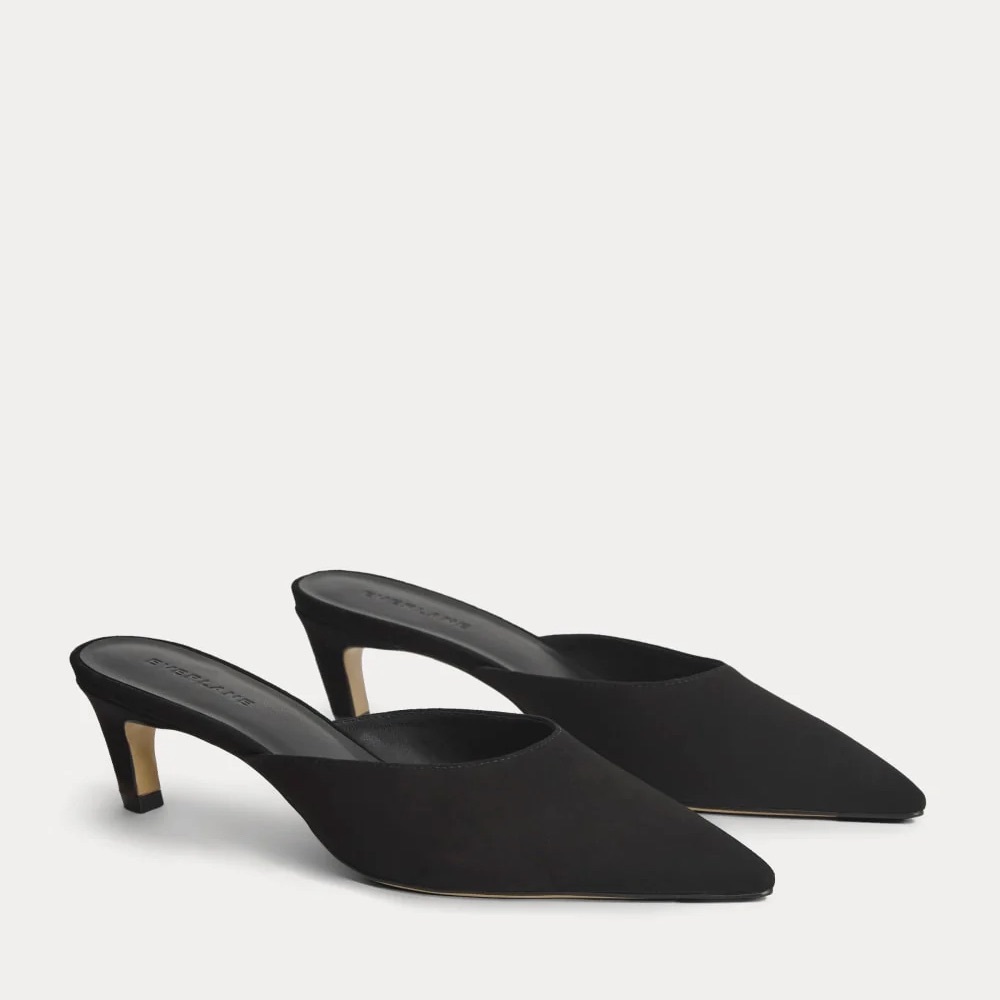 Everlane Black Suede Studio Kitten Heels - BNWT in box. - Picture 6 of 10